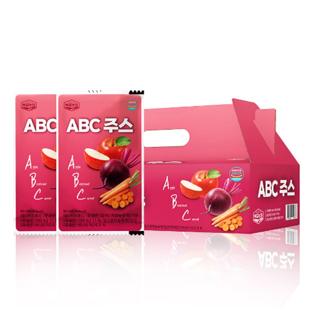 상생식품 ABC주스 과즙 건강즙 선물세트 80mlx60포