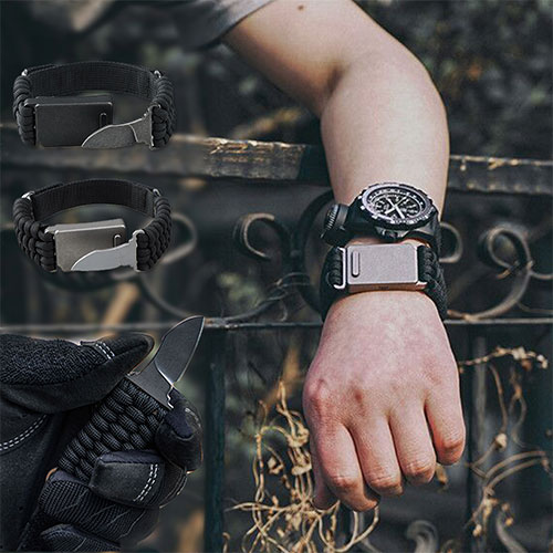 티타늄 히든 나이프 핸드밴드 EK20S(스톤워시, 블랙 옵션)(블랙 품절입니다.)