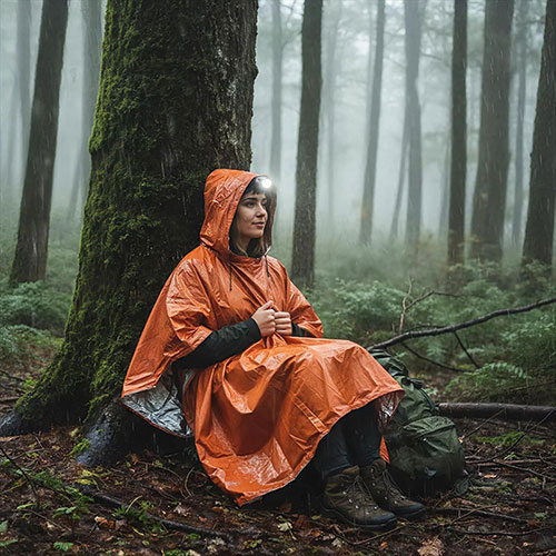 어나더픽 야외 응급 생존 비옷 판초우의 서바이벌 열담요