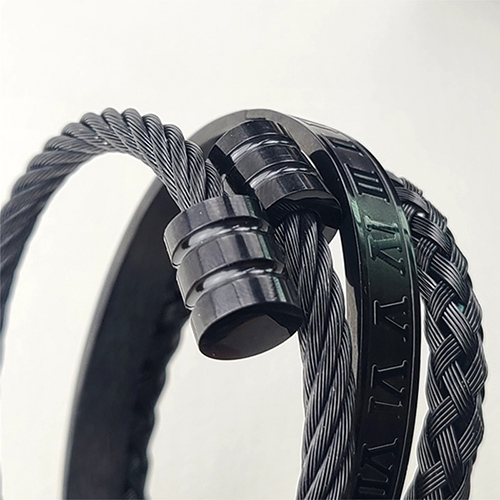 프리스톤 티탄 로마체 남자 팔찌 3P세트